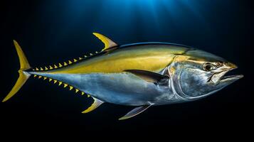 natura fotografia di foto di pinna gialla tonno. generativo ai