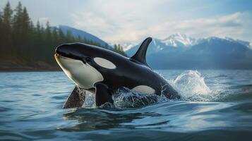 natura fotografia di foto di uccisore balena. generativo ai