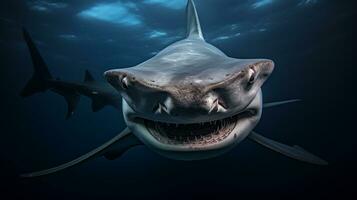 natura fotografia di foto di martello squalo. generativo ai