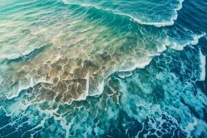 blu mare acqua struttura. ai generato foto