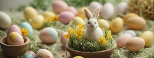 Pasqua decorazione. ai generato foto