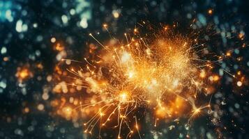 generativo ai, un astratto sfondo Immagine utilizzando un' sparkler effetto foto