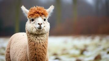 incantevole alpaca fascino, ai generativo foto