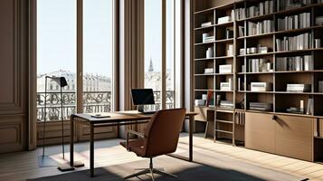 efficienza incontra stile elegante e funzionale casa ufficio , generativo ai foto