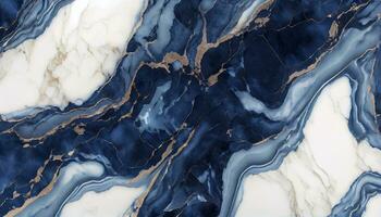 generativo ai, lucido blu e bianca marmo struttura foto