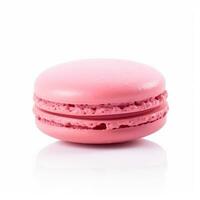 macaron amaretto isolato su bianca sfondo, crema pastello elegante bar dolce, dolce cibo e vacanza torta per lusso confetteria, generativo ai foto