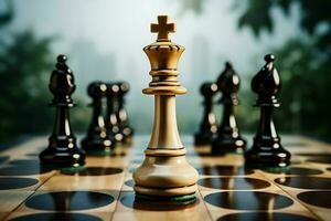 un' scacchi pezzo cuscinetto scacchi turni posizione con precisione ai generato foto