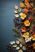 colorato autunno le foglie sfondo, creato con generativo ai foto