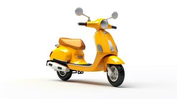 visualizzazione un' 3d miniatura scooter motociclo . generativo ai foto