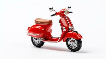 visualizzazione un' 3d miniatura scooter motociclo . generativo ai foto