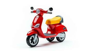 visualizzazione un' 3d miniatura scooter. generativo ai foto