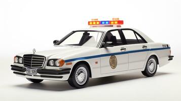 visualizzazione un' 3d miniatura polizia macchina. generativo ai foto