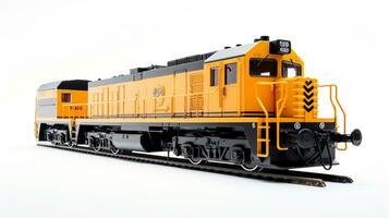 visualizzazione un' 3d miniatura diesel locomotiva. generativo ai foto