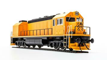 visualizzazione un' 3d miniatura diesel locomotiva. generativo ai foto