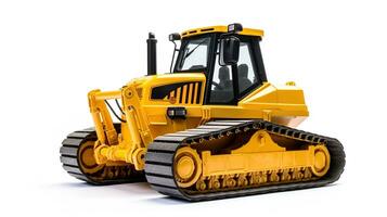 visualizzazione un' 3d miniatura bulldozer. generativo ai foto