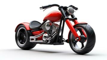 visualizzazione un' 3d miniatura bobber motociclo. generativo ai foto