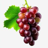 fresco uva grappolo con foglie, generativo ai foto