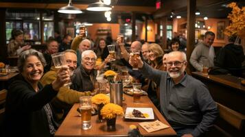 festa di ottobre celebrazione nel pub foto