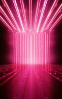 ai generativo fondale con illuminazione di rosa faretti per volantini realistico Immagine, ultra hd, alto design foto