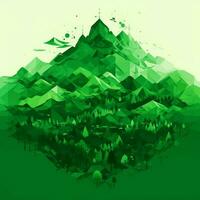 scena con verde montagne illustrazione foto
