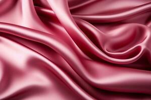 macro Visualizza di lucido fluido piace pieghe nel elegante raso tessuto foto