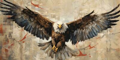 ai generato. ai generativo. aquila uccello natura all'aperto selvaggio animale. unito stati la libertà simbolo. grafico arte foto