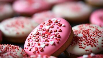 San Valentino a tema giorno biscotti con spruzzatori foto