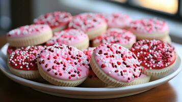 San Valentino a tema giorno biscotti con spruzzatori foto