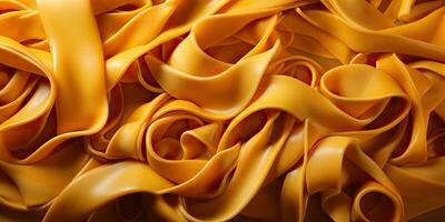 ai generato. ai generativo. fatti in casa classico italiano spaghetti pasta tagliatelle spaghetto superiore Visualizza astratto cibo sfondo. grafico arte foto
