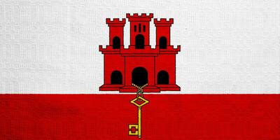 Gibilterra bandiera su un' strutturato sfondo. concetto collage. foto