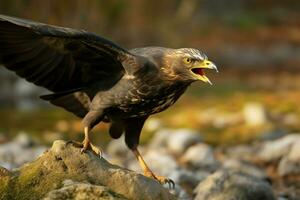 nel volo, il Comune poiana buteo buteo mostre aereo grazia ai generato foto