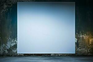 superiore Visualizza composizione con vuoto piazza carta su un' calcestruzzo parete ai generato foto
