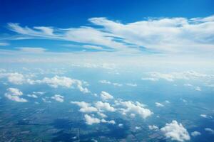 nuvoloso blu cielo fondale con travolgente strutturale sfumature ai generato foto