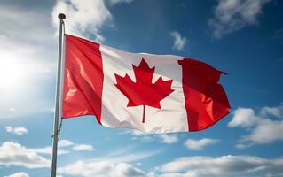 Canada bandiera Soaring alto foto