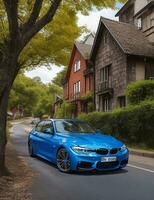 un' bellissimo BMW auto nel un' bellissimo ambientazione foto