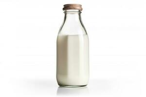 fresco latte bottiglia isolato su bianca background.generative ai. foto