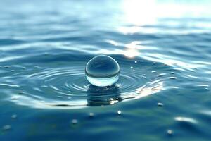 acqua far cadere lancio nel il oceano foto