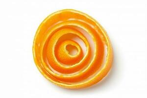 spirale arancia isolato su bianca sfondo foto
