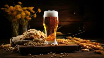 birra e grano sfondo foto