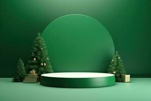 verde vuoto Natale podio foto