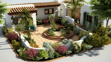 classico ispanico giardino design foto