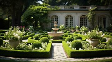 classico francese giardino design foto