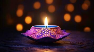 Diwali vacanza sfondo con candela foto