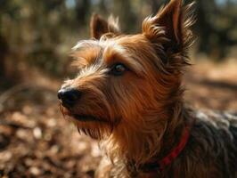 australiano terrier cane creato con generativo ai tecnologia foto