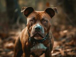 americano fossa Toro terrier cane creato con generativo ai tecnologia foto