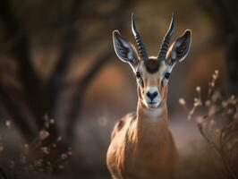 gazzella ritratto creato con generativo ai tecnologia foto