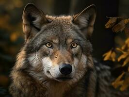 lupo ritratto creato con generativo ai tecnologia foto