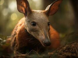 aardvark ritratto creato con generativo ai tecnologia foto