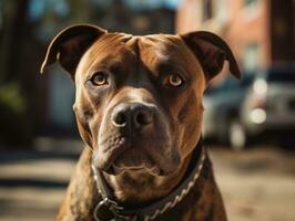 americano fossa Toro terrier cane creato con generativo ai tecnologia foto