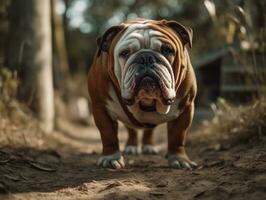 bulldog creato con generativo ai tecnologia foto